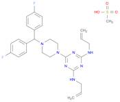 1,3,5-Triazine-2,4-diamine,6-[4-[bis(4-fluorophenyl)methyl]-1-piperazinyl]-N,N'-di-2-propenyl-,dimethanesulfonate