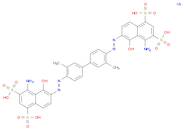1,3-Naphthalenedisulfonic acid,6,6'-[(3,3'-dimethyl[1,1'-biphenyl]-4,4'-diyl)bis(azo)]bis[4-amino-5-hydroxy-, tetrasodium salt