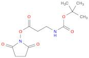 Carbamic acid, [3-[(2,5-dioxo-1-pyrrolidinyl)oxy]-3-oxopropyl]-,1,1-dimethylethyl ester