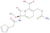 5-Thia-1-azabicyclo[4.2.0]oct-2-ene-2-carboxylic acid,3-[[(aminocarbonyl)oxy]methyl]-7-methoxy-8-oxo-7-[(2-thienylacetyl)amino]-, (6R-cis)-