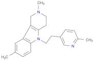 1H-Pyrido[4,3-b]indole,2,3,4,5-tetrahydro-2,8-dimethyl-5-[2-(6-methyl-3-pyridinyl)ethyl]-