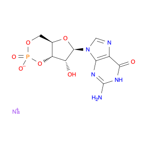 Guanosine, cyclic 3',5'-(hydrogen phosphate), monosodium salt