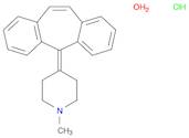 Piperidine, 4-(5H-dibenzo[a,d]cyclohepten-5-ylidene)-1-methyl-,hydrochloride, hydrate (2:3)