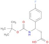 Benzenepropanoic acid,b-[[(1,1-dimethylethoxy)carbonyl]amino]-4-fluoro-, (bS)-