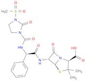 4-Thia-1-azabicyclo[3.2.0]heptane-2-carboxylic acid,3,3-dimethyl-6-[[(2R)-[[[3-(methylsulfonyl)-2-oxo-1-imidazolidinyl]carbonyl]amino]phenylacetyl]amino]-7-oxo-, (2S,5R,6R)-
