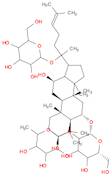 b-D-Glucopyranoside,(3b,6a,12b)-20-(b-D-glucopyranosyloxy)-3,12-dihydroxydammar-24-en-6-yl 2-O-(6-deoxy-a-L-mannopyranosyl)-