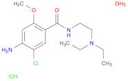 Benzamide, 4-amino-5-chloro-N-[2-(diethylamino)ethyl]-2-methoxy-,monohydrochloride, monohydrate