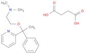 Butanedioic acid, compd. withN,N-dimethyl-2-[1-phenyl-1-(2-pyridinyl)ethoxy]ethanamine (1:1)OTHER CA INDEX NAMES:Ethanamine, N,N-dimethyl-2-[1-phenyl-1-(2-pyridinyl)ethoxy]-,butanedioate (1:1)
