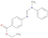 Benzoic acid, 4-[[(methylphenylamino)methylene]amino]-, ethyl ester