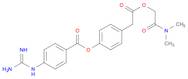 Benzeneacetic acid, 4-[[4-[(aminoiminomethyl)amino]benzoyl]oxy]-,2-(dimethylamino)-2-oxoethyl ester
