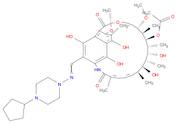 Rifamycin, 3-[[(4-cyclopentyl-1-piperazinyl)imino]methyl]-