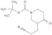 1-Piperidinecarboxylic acid, 3-(2-cyanoethyl)-4-oxo-, 1,1-dimethylethylester