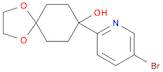 1,4-Dioxaspiro[4.5]decan-8-ol, 8-(5-bromo-2-pyridinyl)-