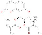 2-Butenoic acid, 2-methyl-,(9S,10S)-9,10-dihydro-8,8-dimethyl-2-oxo-2H,8H-benzo[1,2-b:3,4-b']dipyran-9,10-diyl ester, (2Z,2'Z)-