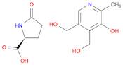 L-Proline, 5-oxo-, compd. with5-hydroxy-6-methyl-3,4-pyridinedimethanol (1:1)OTHER CA INDEX NAMES:3,4-Pyridinedimethanol, 5-hydroxy-6-methyl-, compd. with5-oxo-L-proline (1:1)