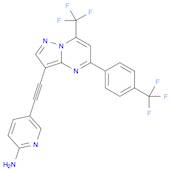 5-((7-(Trifluoromethyl)-5-(4-(trifluoromethyl)phenyl)pyrazolo[1,5-a]pyrimidin-3-yl)ethynyl)pyridin-2-amine