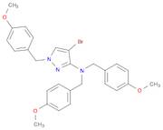 4-bromo-N,N,1-tris[(4-methoxyphenyl)methyl]pyrazol-3-amine