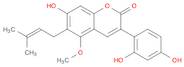 2H-1-Benzopyran-2-one,3-(2,4-dihydroxyphenyl)-7-hydroxy-5-methoxy-6-(3-methyl-2-butenyl)-