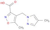 5-Methyl-4-((4-methyl-1H-pyrazol-1-yl)methyl)isoxazole-3-carboxylic acid