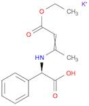 Benzeneacetic acid, a-[(3-ethoxy-1-methyl-3-oxo-1-propenyl)amino]-,monopotassium salt, (aR)-