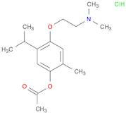Phenol, 4-[2-(dimethylamino)ethoxy]-2-methyl-5-(1-methylethyl)-,acetate (ester), hydrochloride