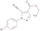 1H-Pyrazole-4-carboxylic acid, 1-(4-bromophenyl)-5-cyano-, ethyl ester