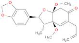 6(2H)-Benzofuranone,2-(1,3-benzodioxol-5-yl)-3,3a,7,7a-tetrahydro-3a,7a-dimethoxy-3-methyl-5-(2-propenyl)-, (2S,3R,3aS,7aR)-