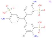 Benzenesulfonic acid,2-amino-5-[(4-amino-3-sulfophenyl)(4-imino-3-sulfo-2,5-cyclohexadien-1-ylidene)methyl]-3-methyl-, disodium salt