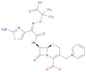 7-[[(2E)-2-(2-amino-1,3-thiazol-4-yl)-2-(2-carboxypropan-2-yloxyimino)acetyl]amino]-8-oxo-3-(pyridin-1-ium-1-ylmethyl)-5-thia-1-azabicyclo[4.2.0]oct-2-ene-2-carboxylate