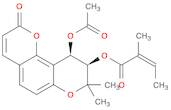 2-Butenoic acid, 2-methyl-,(9R,10R)-10-(acetyloxy)-9,10-dihydro-8,8-dimethyl-2-oxo-2H,8H-benzo[1,2-b:3,4-b']dipyran-9-yl ester, (2Z)-rel-