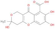 1H,3H-Pyrano[4,3-b][1]benzopyran-9-carboxylic acid,4,10-dihydro-3,7,8-trihydroxy-3-methyl-10-oxo-