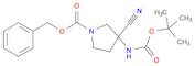 1-Pyrrolidinecarboxylic acid, 3-cyano-3-[[(1,1-dimethylethoxy)carbonyl]amino]-, phenylmethyl ester
