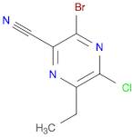 3-bromo-5-chloro-6-ethylpyrazine-2-carbonitrile