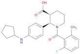 3-Piperidinecarboxylic acid, 2-[4-(cyclopentylamino)phenyl]-1-(2-fluoro-6-methylbenzoyl)-, (2R,3S)-