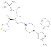 1-Pyrrolidinecarboxylicacid,4-[4-(3-methyl-1-phenyl-1H-pyrazol-5-yl)-1-piperazinyl]-2-(3-thiazolidinylcarbonyl)-,1,1-dimethylethylester,(2S,4R)-
