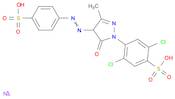 Benzenesulfonic acid,2,5-dichloro-4-[4,5-dihydro-3-methyl-5-oxo-4-[(4-sulfophenyl)azo]-1H-pyrazol-1-yl]-, disodium salt