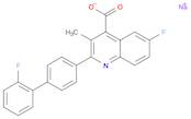 4-Quinolinecarboxylic acid,6-fluoro-2-(2'-fluoro[1,1'-biphenyl]-4-yl)-3-methyl-, sodium salt