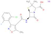 4-Thia-1-azabicyclo[3.2.0]heptane-2-carboxylic acid,6-[[[3-(2-chloro-6-fluorophenyl)-5-methyl-4-isoxazolyl]carbonyl]amino]-3,3-dimethyl-7-oxo-, monosodium salt, (2S,5R,6R)-