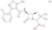4-Thia-1-azabicyclo[3.2.0]heptane-2-carboxylic acid,6-[[[3-(2-chlorophenyl)-5-methyl-4-isoxazolyl]carbonyl]amino]-3,3-dimethyl-7-oxo-, monosodium salt, (2S,5R,6R)-