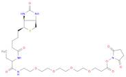 18-Biotinamino-17-oxo-4,7,10,13-tetraoxa-16-azaicosan-1-oic acid succinimidyl ester