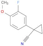 1-(3-fluoro-4-methoxyphenyl)cyclopropane-1-carbonitrile