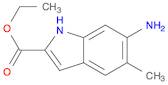 1H-Indole-2-carboxylic acid, 6-amino-5-methyl-, ethyl ester