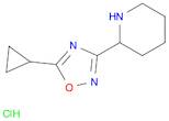 5-Cyclopropyl-3-(piperidin-2-yl)-1,2,4-oxadiazole hydrochloride