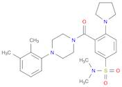 3-[4-(2,3-dimethylphenyl)piperazine-1-carbonyl]-N,N-dimethyl-4-(pyrrolidin-1-yl)benzene-1-sulfonamide