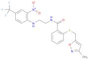 2-{[(3-methyl-1,2-oxazol-5-yl)methyl]sulfanyl}-N-(2-{[2-nitro-4-(trifluoromethyl)phenyl]amino}ethyl)benzamide