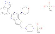4-(2-(1H-indazol-4-yl)-6-((4-(methylsulfonyl)piperazin-1-yl)methyl)thieno[3,2-d]pyrimidin-4-yl)morpholine dimethanesulfonate