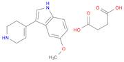Butanedioic acid, compd. with5-methoxy-3-(1,2,3,6-tetrahydro-4-pyridinyl)-1H-indole (1:2)OTHER CA INDEX NAMES:1H-Indole, 5-methoxy-3-(1,2,3,6-tetrahydro-4-pyridinyl)-, butanedioate(2:1)