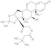 Pregna-1,4-diene-3,20-dione,21-(3,3-dimethyl-1-oxobutoxy)-9-fluoro-11-hydroxy-16,17-[(1-methylethylidene)bis(oxy)]-, (11b,16a)-