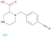 1-(4-Cyano-benzyl)-piperazine-2-carboxylic acid hydrochloride