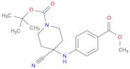 tert-butyl 4-cyano-4-((4-(methoxycarbonyl)phenyl)amino)piperidine-1-carboxylate